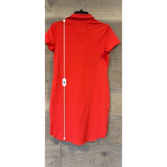 NEW FRANK & EILEEN PERFECT POLO DRESS - DOUBLE DECKER RED SIZE S - Picture 4 of 8
